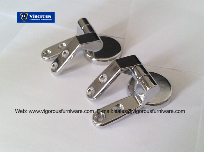 Vigorous hardware of toilet seat hinge round base chrome plating12